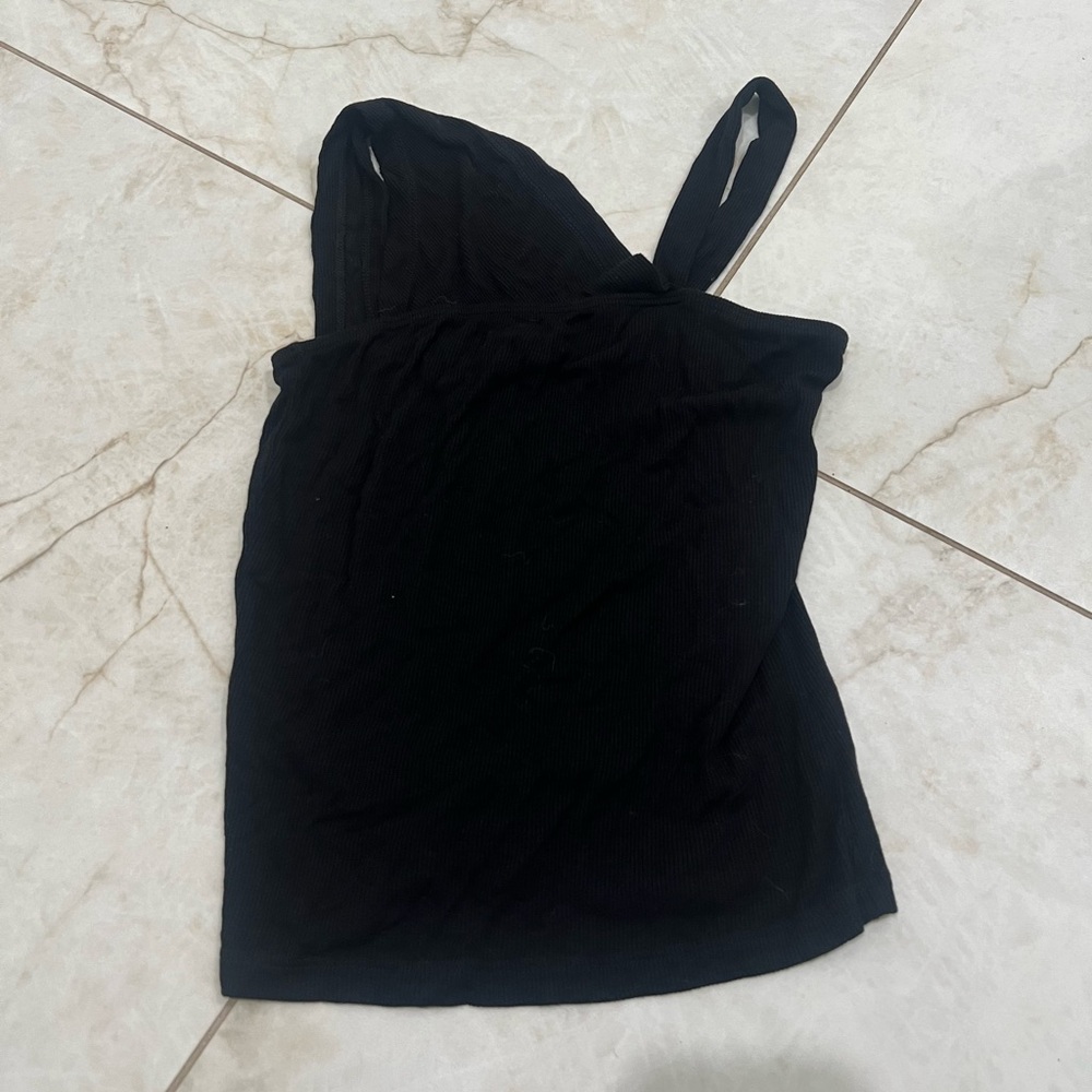LNA Black Ribbed Tank Top Size Small